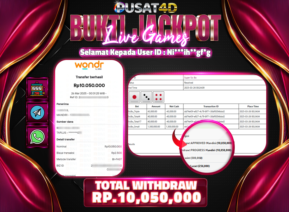 BUKTI KEMENANGANsicbo
