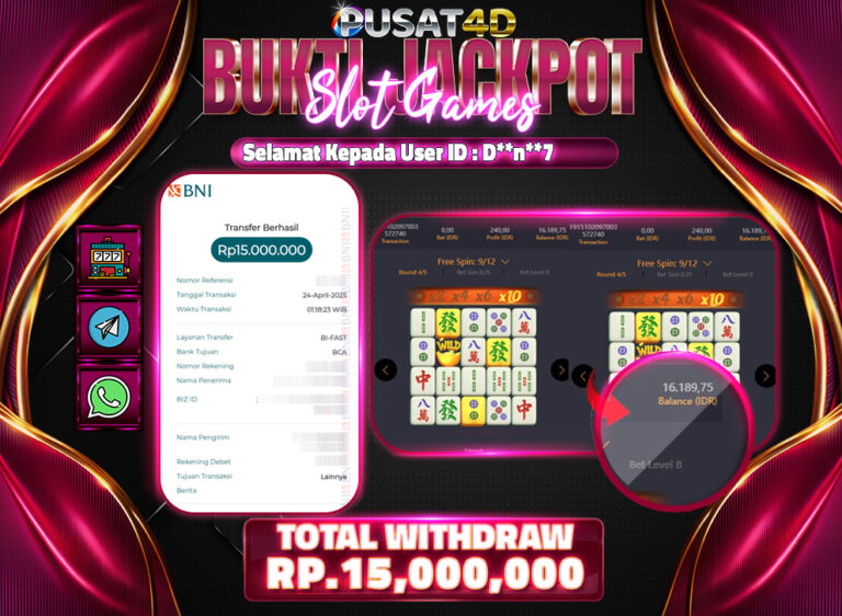 BUKTI KEMENANGAN 15 juta 24