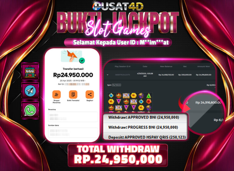 BUKTI KEMENANGAN 24 JUTA 20