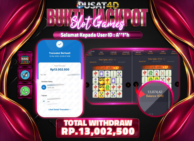 BUKTI KEMENANGAN 13 JUTA 14