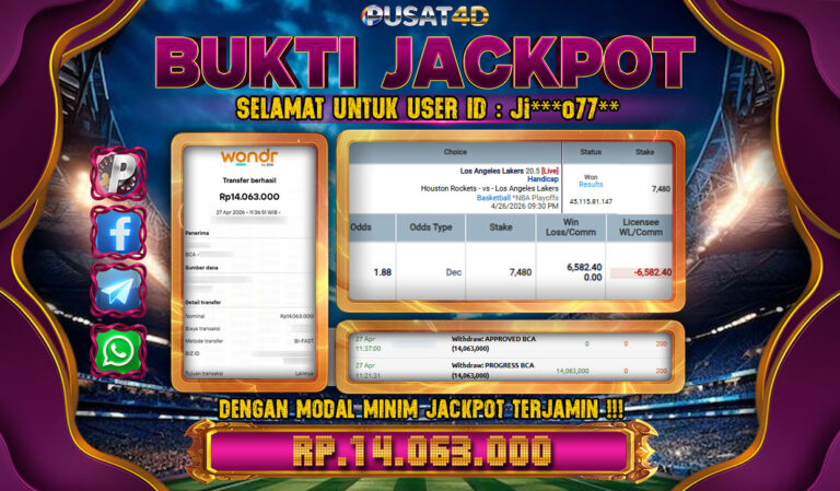 eh jakcpot lagi