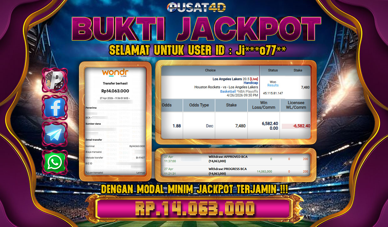 eh jakcpot lagi